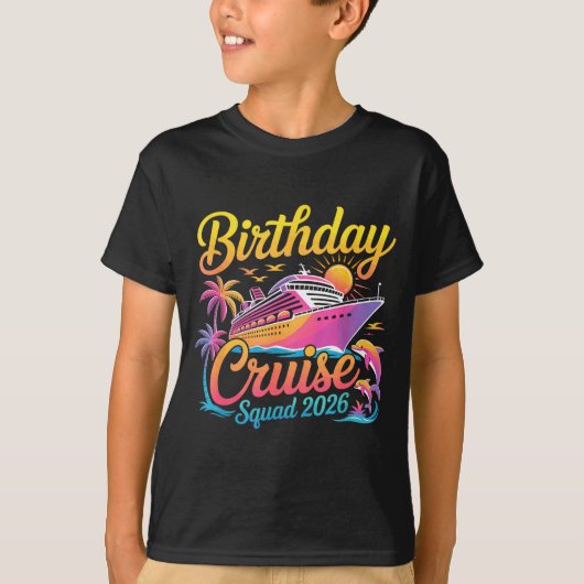Birthday Cruise Squad 2026 Vacation Summer Trip Fa Tシャツ (正面)