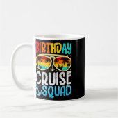 Birthday Cruise Squad Cruising Vacation Funny Crew コーヒーマグカップ (左)