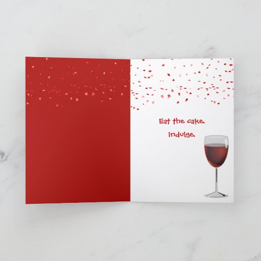 Birthday Cupcake In a Red Shoe カード (内部)