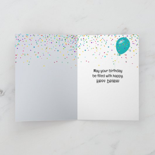 Birthday Cupcake with a Candle カード (内部)