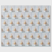 Birthday Cupcake with a Candle ラッピングペーパー (フラット)