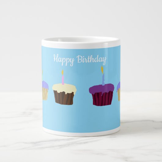 Birthday Cupcakes Jumbo Mug ジャンボコーヒーマグカップ (正面)