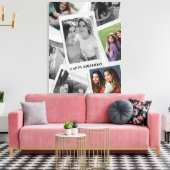 Birthday Custom Photo Collage Foam Board キャンバスプリント (インサイチュ (リビング))