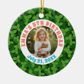 Birthday Custom Photo Garden Ceramic Ornament セラミックオーナメント (正面)