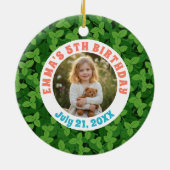 Birthday Custom Photo Garden Ceramic Ornament セラミックオーナメント (裏面)