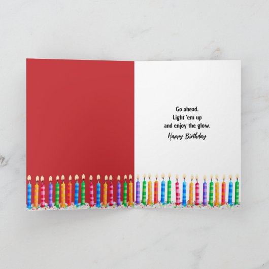 Birthday Dalmatian Dog Holding a Fire Hose カード (内部)