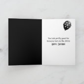 Birthday Dalmatian With Sunglasses On Tail カード (内部)