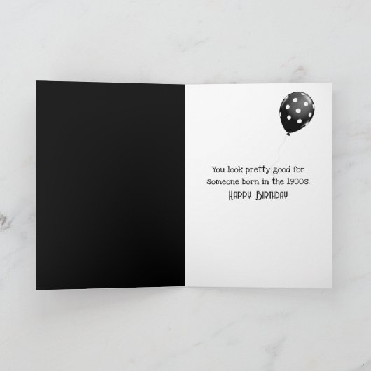 Birthday Dalmatian With Sunglasses On Tail カード (内部)