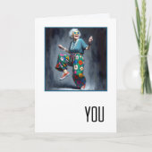 Birthday Dancing Old Lady  カード (正面)