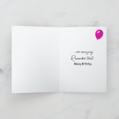 Birthday Dancing Old Lady  カード (内部)