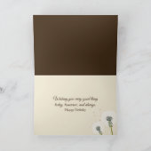 Birthday Dandelion Seedling On a Bible  カード (内部)