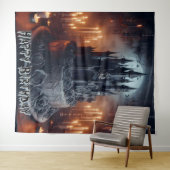 Birthday Decorations  Castle Cake Gothic Banner タペストリー (インサイチュ(横))