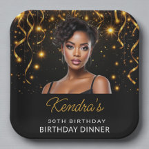 Birthday Dinner Gold and Black Photo Instagram 