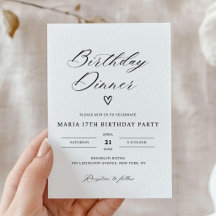 Birthday Dinner Invitation, Editable Birthday Dinn
