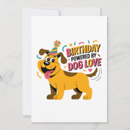 Birthday Dog Love Party Illustration シーズンカード