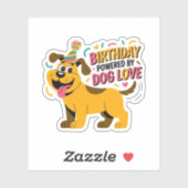 Birthday Dog Love Party Illustration シール (シート)