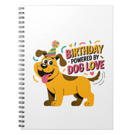 Birthday Dog Love Party Illustration ノートブック