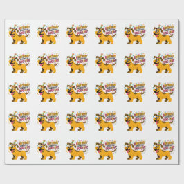 Birthday Dog Love Party Illustration ラッピングペーパー