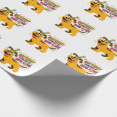 Birthday Dog Love Party Illustration ラッピングペーパー (角)