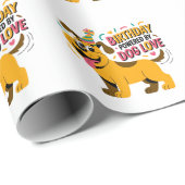 Birthday Dog Love Party Illustration ラッピングペーパー (ロールコーナー)