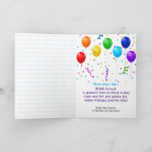 Birthday Dragon Add Name & Age of Young Boy カード (内部)