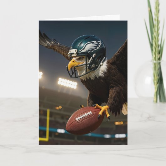 Birthday Eagle Flying With a Football カード (正面)