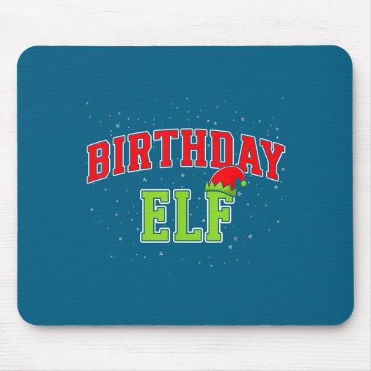 Birthday Elf Christmas Family Matching Group Xmas  マウスパッド (正面)