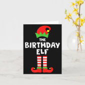 Birthday Elf Matching Group Family Holiday Christm カード (黄色い花)