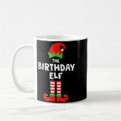 Birthday Elf Matching Group Family Holiday Christm コーヒーマグカップ (左)