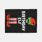 Birthday Elf Matching Group Family Holiday Christm フリースブランケット (正面(横))