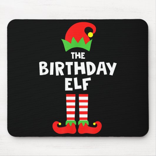 Birthday Elf Matching Group Family Holiday Christm マウスパッド (正面)