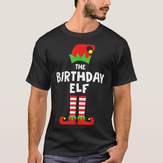 Birthday Elf Matching Group Family Holiday Christm Tシャツ (正面)
