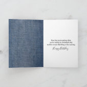 Birthday Farmer Rooster Kicking Up Dust カード (内部)