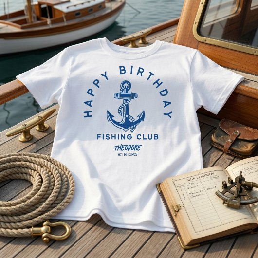 Birthday Fishing Club Custom Tee Tシャツ