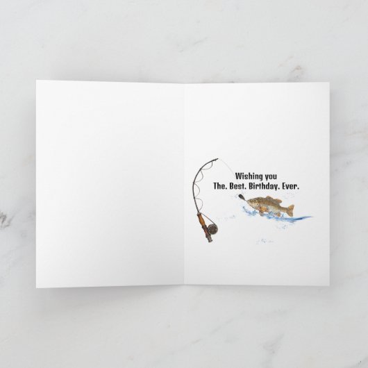 Birthday Fishing Hats and Lures  カード (内部)