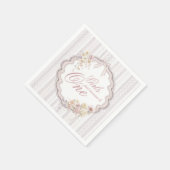 Birthday Floral Wildflower Gils Just Wanna be ONE スタンダードカクテルナプキン (角)