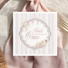 Birthday Floral Wildflower Gils Just Wanna be ONE スタンダードカクテルナプキン