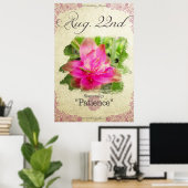 Birthday flowers on August 22nd "Siam tulip" ポスター (ホームオフィス)