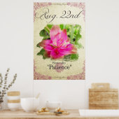 Birthday flowers on August 22nd "Siam tulip" ポスター (キッチン)