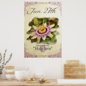 Birthday flowers on June 27th "Passion flower" ポスター (キッチン)