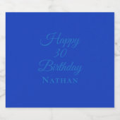 Birthday Food and Beverage Label Set - Blue Royal  ビールラベル (シングルラベル)