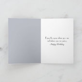 Birthday Footprints In a Forest Lit By Moonlight カード (内部)