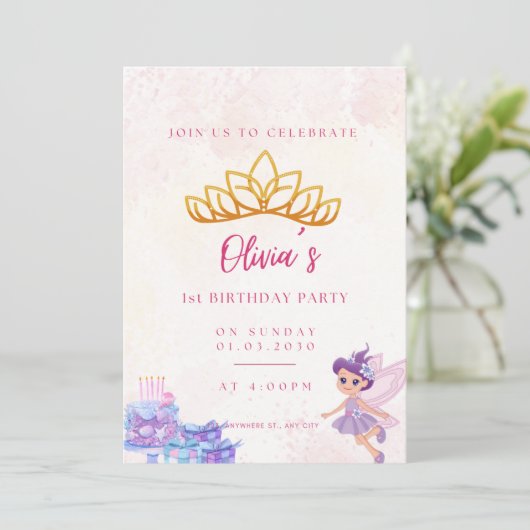 Birthday for girl 招待状 (スタンド正面)