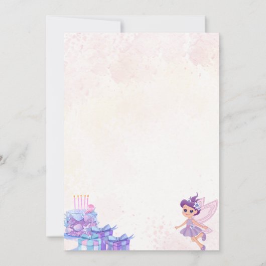 Birthday for girl 招待状 (裏面)