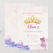 Birthday for girl 招待状 (正面/裏面)