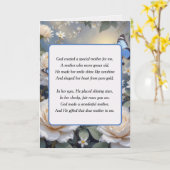 Birthday for Mom Poem Blue Butterflies and Roses カード (黄色い花)