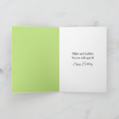 Birthday Frog Catching a Fly カード (内部)