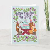 Birthday From All Woodland Animals カード (正面)