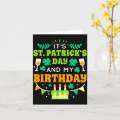 Birthday Funny Born On St Patricks Day 2020 カード (黄色い花)