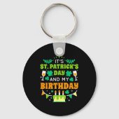 Birthday Funny Born On St Patricks Day 2020 キーホルダー (正面)